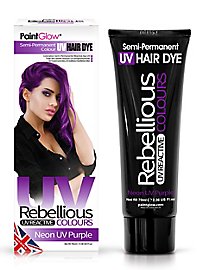 Coloration UV pour cheveux violet