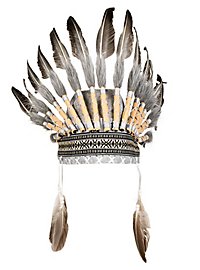 Copricapo di piume di falco grigio