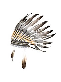Copricapo di piume di falco grigio