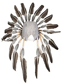 Copricapo di piume di falco grigio