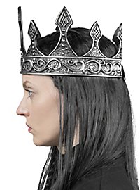 Corona da principe fantasy in plastica argentata