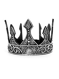 Corona da principe fantasy in plastica argentata