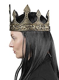 Corona da principe fantasy in plastica dorata