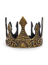 Corona da principe fantasy in plastica dorata