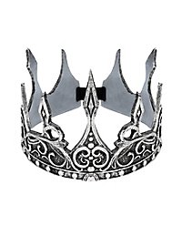 Corona da re fantasy in argento realizzata in gommapiuma