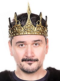 Corona da re fantasy in oro realizzata in gommapiuma