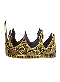 Corona da re fantasy in oro realizzata in gommapiuma