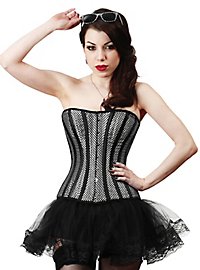 Corsé A Rayas Negro-Plata