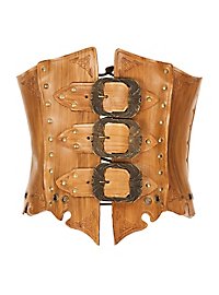 Corsé De Cintura De Cuero Marrón Nuez