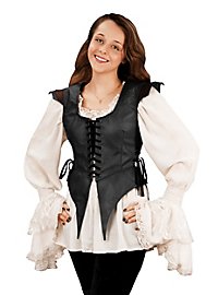 Corsé Gótico De Cuero Negro