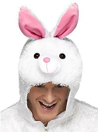 Costume blanc de lapin à capuche