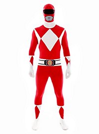 Costume completo da Power Rangers rosso di Morphsuit