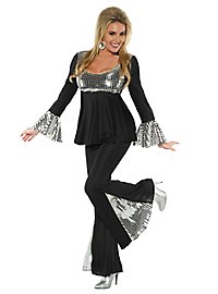 Costume da ballerina disco anni '70 per donna argento