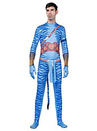 Costume da guerriero tribale blu per uomo
