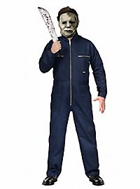 Costume da Michael Myers di Halloween con maschera originale, coltello e sangue