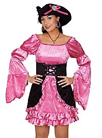 Wiclin Costume da pirata per ragazze, vestito da principessa bucaniere con accessori, costume da pirata per bambini 5-6 anni
