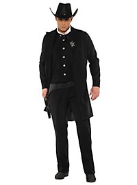 Costume da sceriffo del selvaggio west nero