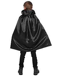 MANTELLO NERO DA VAMPIRO CON COLLARE 1M - COSTUMI DRACULA VAMPIRO - La Fabbrica delle Feste