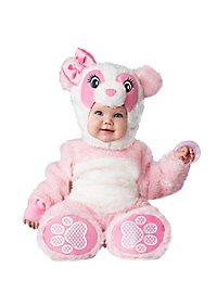 Costume de bébé panda rose