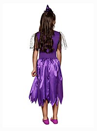 Costume de sorcière violette scintillante pour enfants