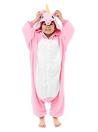 Costume unicorno kigurumi per bambini rosa