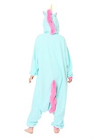 Costume unicorno kigurumi turchese