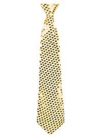 Cravate paillettes or