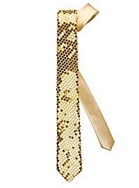 Cravate paillettes argent - Accessoire de déguisement - Ax1617