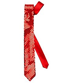 Cravate paillettes rouge