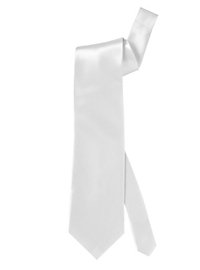 Cravate satin blanc