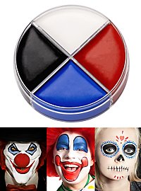 Crème Schmink Zwart-Wit-Blauw-Rood Clown Make-Up 15Ml