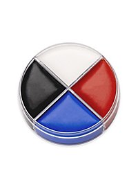 Creme Sminke Sort-Hvid-Blå-Rød Klovn Makeup 15ml