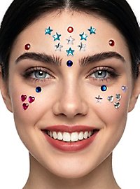 Cristaux scintillants pour la peau à coller multicolores