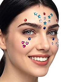 Cristaux scintillants pour la peau à coller multicolores