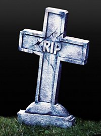 Croix tombale RIP aspect pierre 