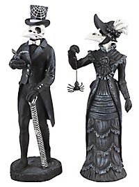 Crow Skeleton Bridal Couple Halloween Decoration
