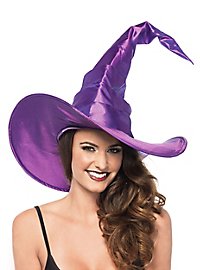 Crumpled witch hat purple