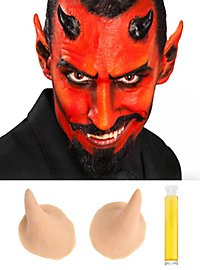 Cuernos De Látex De Diablo Con Pegamento Para Piel Mastix