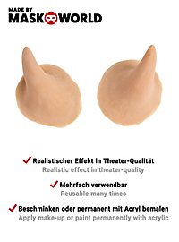 Cuernos De Látex De Diablo Con Pegamento Para Piel Mastix