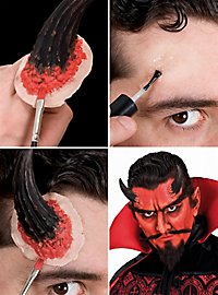 Cuernos Grandes De Látex Para Diablo Con Pegamento Mastix Para Piel