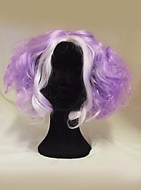 Curly Bob Wig purple-white