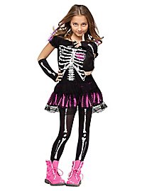 Cute skeleton kids costume