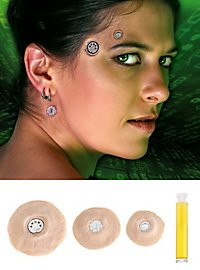 Cyberpunk Datenbuchsen Latexapplikation