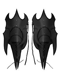 Dämonen Lederrüstung mit Beintaschen schwarz