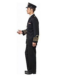 Déguisement noir d'officier de marine
