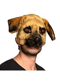 Demi-masque de chien en peluche