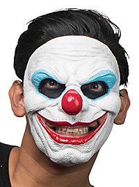 Demi-masque de clown d'horreur souriant