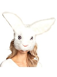 Demi-masque de lapin en peluche