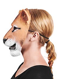 Demi-masque de lionne en latex