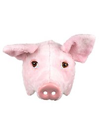 Demi-masque de porc en peluche